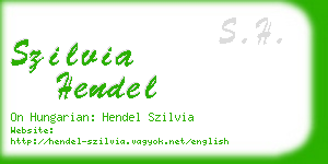 szilvia hendel business card